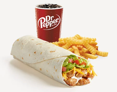 Del Taco Menu Prices | Secret Items, Vegetarian Picks & Combos 82 Del Taco Combo with Classic Grilled Chicken Burrito, Crinkle Cut Fries, and a beverage