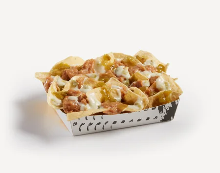 Del Taco Menu Prices | Secret Items, Vegetarian Picks & Combos 68 Del Taco 3 Layer Queso Nachos with tortilla chips, beans, and queso blanco