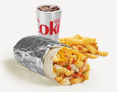 Del Taco Menu Prices | Secret Items, Vegetarian Picks & Combos 81 Del Taco Combo with Epic Grilled Chicken Loaded Queso Burrito, Crinkle Cut Fries, and a beverage