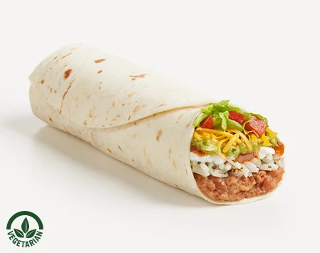 Del Taco Menu Prices | Secret Items, Vegetarian Picks & Combos 58 Del Taco 8 Layer Veggie Burrito with beans, rice, guacamole, cheddar cheese, lettuce, tomatoes, red sauce, and sour cream