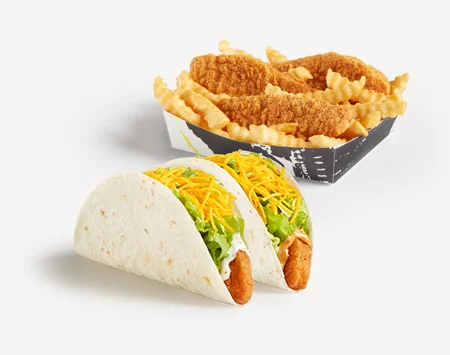 Del Taco Menu Prices | Secret Items, Vegetarian Picks & Combos 12 Del Taco crispy chicken offerings including chicken tacos, burritos, and chicken cheddar rollers.