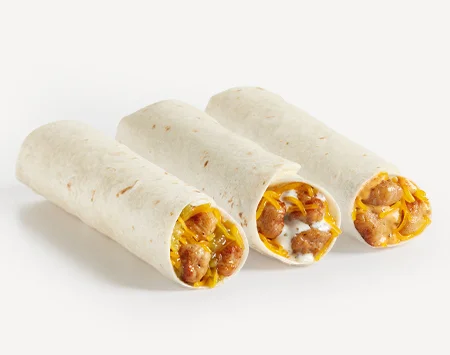Del Taco Chicken Cheddar Roller with grilled chicken and cheddar cheese