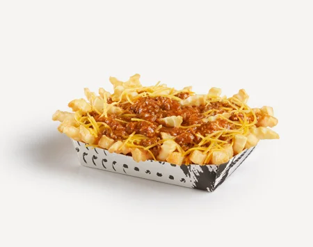 Del Taco Menu Prices | Secret Items, Vegetarian Picks & Combos 73 Del Taco Chili Cheddar Fries featuring crinkle-cut fries smothered in beef chili and melted cheddar cheese