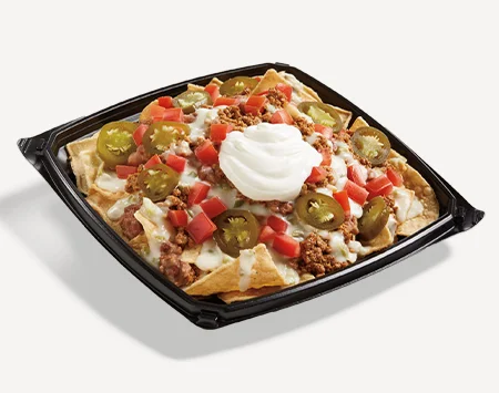 Del Taco Menu Prices | Secret Items, Vegetarian Picks & Combos 69 Del Taco Queso Loaded Nachos with seasoned beef, tortilla chips, beans, queso blanco, sour cream, tomatoes, and jalapeños
